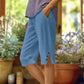 🏆Last Day Promotion：ONLY ￡11.99!!✨⏰Women's Casual Solid Color Pocket Capri Pants