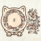 🎁135-Piece Morandi-Colored Cat Shaped Wooden Jigsaw Puzzle