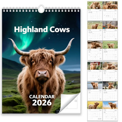🏆Christmas Pre Sale 49% OFF -🐮2026 Highland Cattle-kalender📅