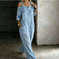 🔥Limited-time offer-Loose Fit Wide-Leg Overall Jumpsuit with Pockets