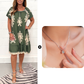 🌸Summer Specials  49%OFF🌸Geometric Pattern Multi Print Square Neck Dress