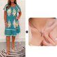 🌸Summer Specials  49%OFF🌸Geometric Pattern Multi Print Square Neck Dress
