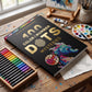 🎁🎄Christmas Sale 49% OFF!😍Adult Color by Number Dot Book, 100 Pages Black Background Mystery Puzzles, Large Print A4 Activity Book, Stress Relief Gift for Adults & Teens