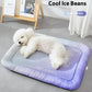 🔥LAST DAY SALE ONLY￡8.99!!❄Pawchill™🇬🇧Pet Cooling Mat for Dogs & Cats 🐾 Naturally Cool Ice-Silk Pad • Breathable, Washable & Soft 🌿 For Floors, Sofas & Car Travel • Multiple Sizes • Gradient Colours ☀️🐶🐱