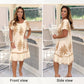 🌸Summer Specials  49%OFF🌸Geometric Pattern Multi Print Square Neck Dress
