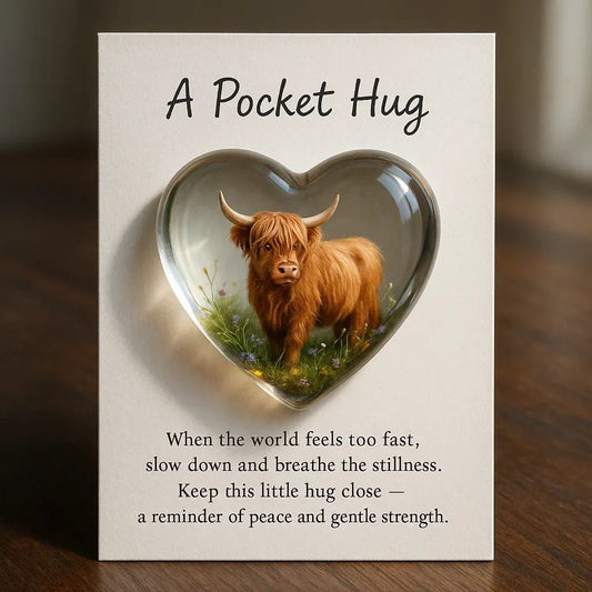🔥Last Day 49% OFF - A Pocket Hug – Highland Cow Edition