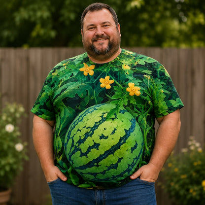 💖LAST DAY SALE 50% OFF✨Watermelon Illusion Graphic Tee Funny Optical Humor T‑Shirt
