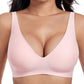 🎅Christmas Sale 50% Off💕 Jelly Wireless Womens Comfortable Wireless Bras Push Up Bralettes Seamless Tshirts Bras Deep V Everyday Bras