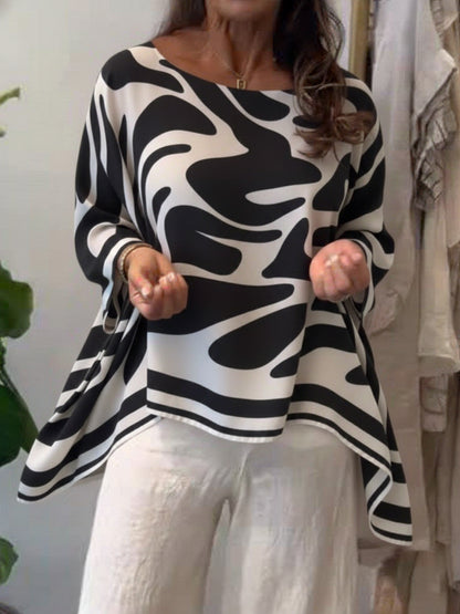 Spring Hot Sale 50% OFF!!🌿🌸Loose-fitting Casual Printed Chiffon Top