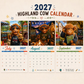 ⏰LAST DAY SALE ONLY ￡6.99!!🔥2027 Funny Highland Cow Wall Calendar | A4 Hanging Calendar | Designed by Isabel Kline