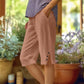 🏆Last Day Promotion：ONLY ￡11.99!!✨⏰Women's Casual Solid Color Pocket Capri Pants