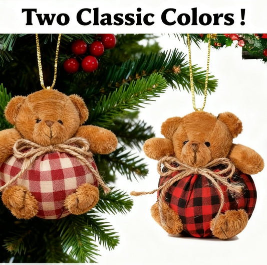 🎁Plaid Bear Ornaments on The Tree🐻🎄