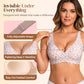 🎅Christmas Sale 50% Off💕 Jelly Wireless Womens Comfortable Wireless Bras Push Up Bralettes Seamless Tshirts Bras Deep V Everyday Bras