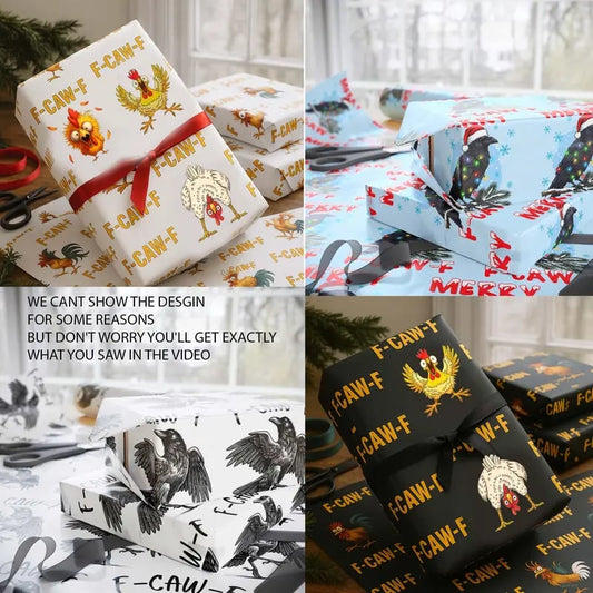 🎅Christmas Hot Sale 49% Off🎁F-Caw-F Chicken Wrapping Paper 🐔 -50*70cm