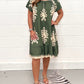 🌸Summer Specials  49%OFF🌸Geometric Pattern Multi Print Square Neck Dress