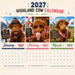 ⏰LAST DAY SALE ONLY ￡6.99!!🔥2027 Funny Highland Cow Wall Calendar | A4 Hanging Calendar | Designed by Isabel Kline