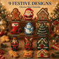 🎄Only £6.99 Last Day Promotion!🍪Christmas Baking Moulds – 9 Festive Designs 🎄