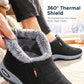 Winter Thickened Fleece Lined Snow Boots Slip On Casual Warm Walking Shoes for Men and Women