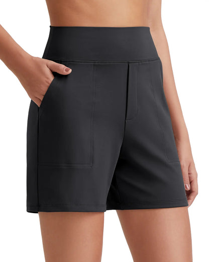 Women's High-Waisted Athletic Bermuda Shorts with Pockets – Running, Yoga, Summer Casual Activewear（Buy 2 Free Shipping）