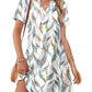 🔥Summer Hot Sale 50% Off!!💃Women's Casual V Neck Vacation Midi Dress With Pockets