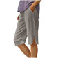 🏆Last Day Promotion：ONLY ￡11.99!!✨⏰Women's Casual Solid Color Pocket Capri Pants