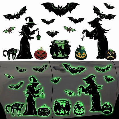 🎃 Luminous Halloween Magnetic Decor Set for Cars & Garage Doors 👻✨