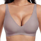 🎅Christmas Sale 50% Off💕 Jelly Wireless Womens Comfortable Wireless Bras Push Up Bralettes Seamless Tshirts Bras Deep V Everyday Bras