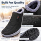 Winter Thickened Fleece Lined Snow Boots Slip On Casual Warm Walking Shoes for Men and Women