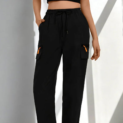 👖  NOW! 🎒 Women's Drawstring Cargo Pants – Breathable, Pockets & Straight Leg – Relaxed Fit, Easy Movement ✨