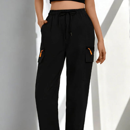 👖  NOW! 🎒 Women's Drawstring Cargo Pants – Breathable, Pockets & Straight Leg – Relaxed Fit, Easy Movement ✨