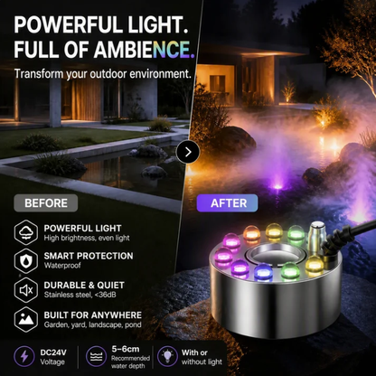 ⏳LAST DAY SALE ONLY ￡11.99!!🎃🔥Mist Maker Ultrasonic Fogger – Indoor/outdoor Landscaping & Halloween Decoration