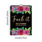 🌸🗓️ 2027 Funny Swear Word Wall Calendar – "F*ck It" Floral Calendar for Tired-Ass Women 😂✨