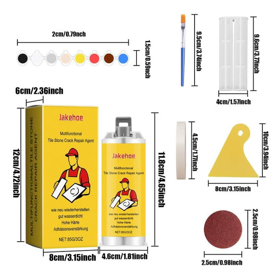 🔥Quick-Drying Tile Repair Glue Full DIY Kit – Fix Tile Cracks Permanently in Minutes, No Professional Help Needed!✨