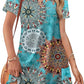 🔥Summer Hot Sale 50% Off!!💃Women's Casual V Neck Vacation Midi Dress With Pockets