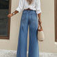 ⏳Time-Limited Special👖✨High-Waist Wide-Leg Jeans with Button Detail