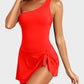 ⏳LAST DAY SALE 50% OFF💕⛱️One Shoulder Skirted One Piece Swimsuit