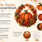🔥Last Day 49% OFF - 🍂✨Autumn Harvest Pumpkin Diamond Art Hanging Ornament Kit