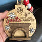 🔥LAST DAY BUY 2 GET 1 FREE- 🎄Christmas Countdown Ornament - Santa in Chimney with Snowflakes