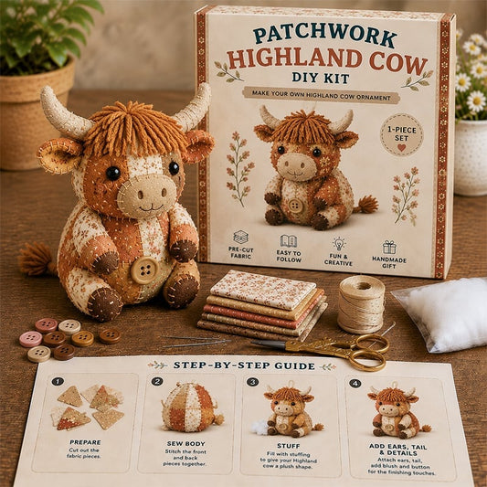 ⏳LIMITED TIME SALE 50% OFF🐮🧵DIY Patchwork Animal Kit – Create Your Own Adorable Animals