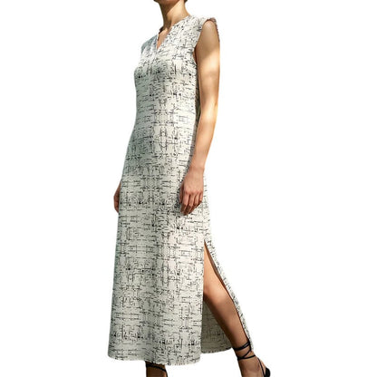 💥Last Day Special Sale 49% OFF👚Women's Sleeveless V-Neck Maxi Dress with Side Slit
