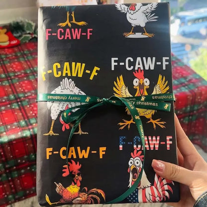 🎅Christmas Hot Sale 49% Off🎁F-Caw-F Chicken Wrapping Paper 🐔 -50*70cm