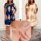 🌸Summer Specials  49%OFF🌸Geometric Pattern Multi Print Square Neck Dress