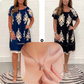 🌸Summer Specials  49%OFF🌸Geometric Pattern Multi Print Square Neck Dress