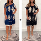 🌸Summer Specials  49%OFF🌸Geometric Pattern Multi Print Square Neck Dress