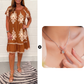 🌸Summer Specials  49%OFF🌸Geometric Pattern Multi Print Square Neck Dress
