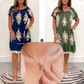 🌸Summer Specials  49%OFF🌸Geometric Pattern Multi Print Square Neck Dress