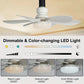 ⏳LIMITED TIME SALE 50% OFF🌀40W LED Ceiling Fan Light – 20.5” Ultra-Quiet with Remote 🎯 | E27 + FREE B22 Adapter 🔌 | For Bedroom 😴, Kitchen 👩‍🍳 & Garage 🛠️ – UK Ready! 🇬🇧