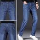 📢📢50% OFF !! ⏰Men's Elastic High Waist Straight Leg Jeans – Stretch Cotton, Breathable, Classic Fit ✨
