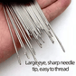 【34PCS Big Eye Steel Needles Set】Long & Thin Handmade Quilting & Sewing Needles Kit for DIY Sewing Projects
