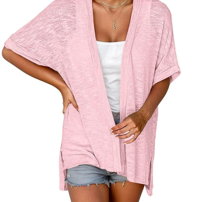 ⏰Last day sale 50% OFF🔥Womens Lightweight Cardigan 2026 Summer Short Sleeve Open Front Beach Coverup